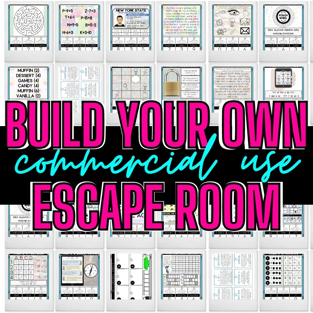 Learn to create printable escape rooms to sell online and earn passive income with done for you puzzle templates.