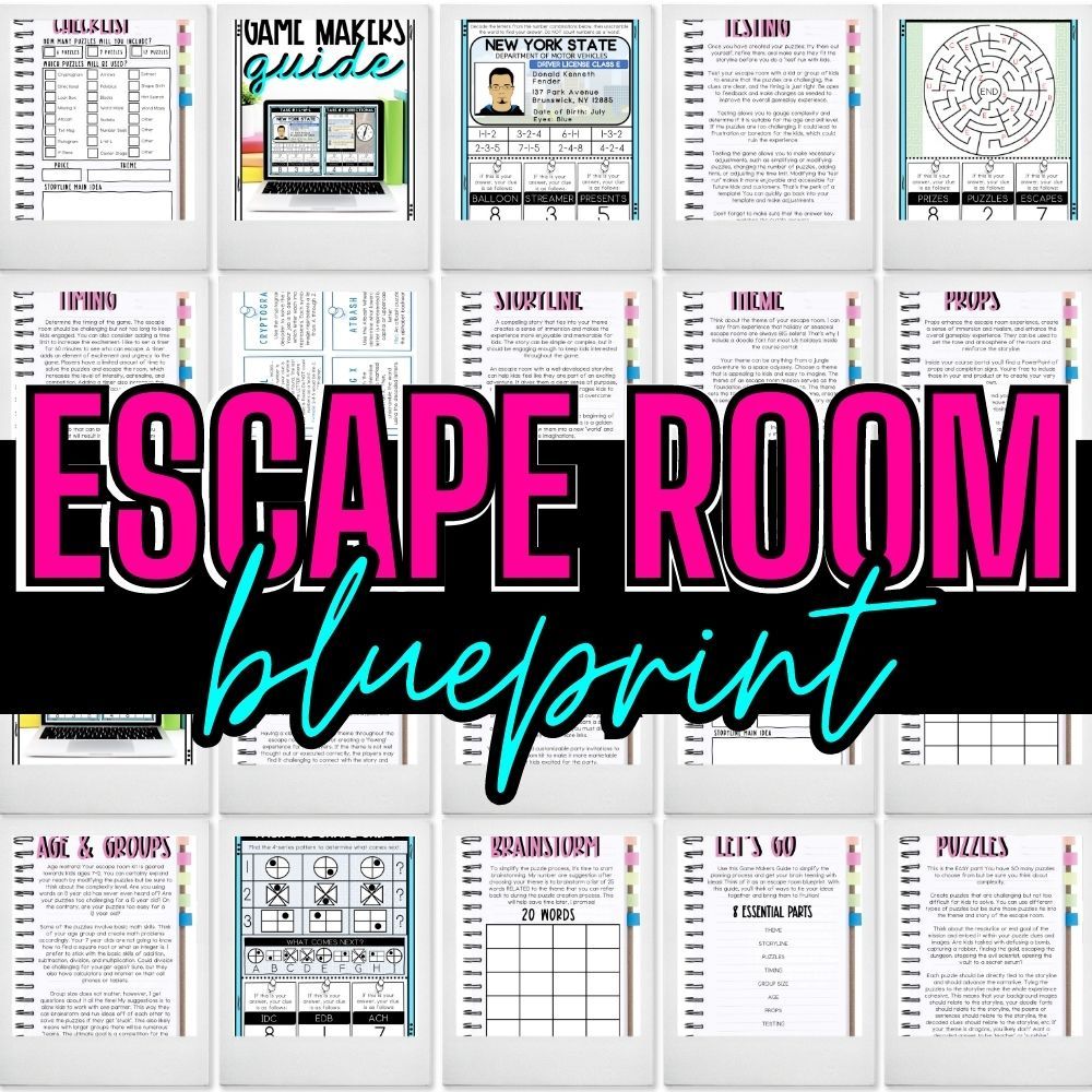 Learn to create printable escape rooms to sell online and earn passive income with done for you puzzle templates.