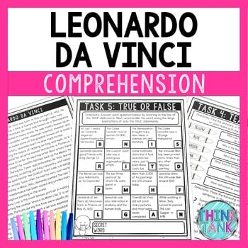 Leonardo da Vinci Comprehension Challenge - Close Reading - Art History