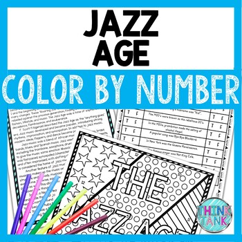 Jazz Age Color by Number, Reading Passage and Text Marking