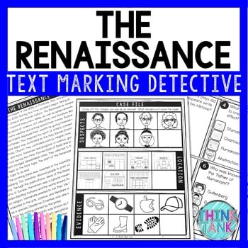 Renaissance Text Marking Detective Mystery - Reading Passage