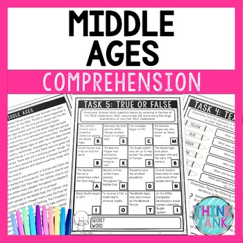 Middle Ages Comprehension Challenge - Close Reading - Medieval Period