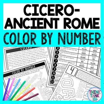 Cicero Color by Number - Close Reading & Text Marking - Ancient Rome