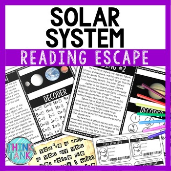 Solar System Reading Comprehension and Puzzle Escape Room - Astronomy