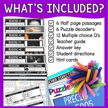 Planet Jupiter Reading Comprehension and Puzzle Escape Room - Solar System - Image 2