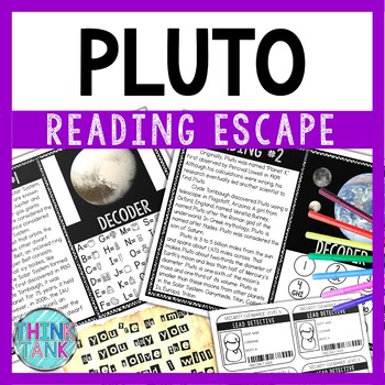Pluto Reading Comprehension and Puzzle Escape Room - Solar System