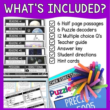 Pluto Reading Comprehension and Puzzle Escape Room - Solar System - Image 2