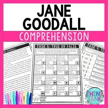 Jane Goodall Comprehension Challenge - Close Reading