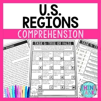 Regions of the United States Comprehension Challenge - Close Reading
