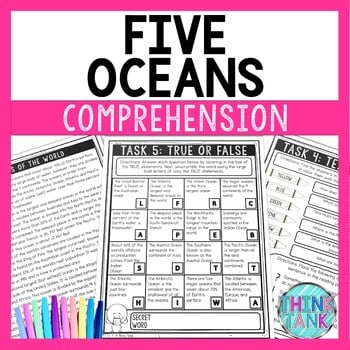 Oceans Comprehension Challenge - Close Reading - Geography