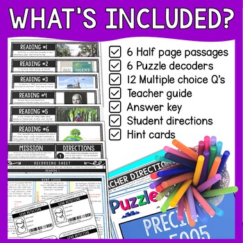 Earth Day Reading Comprehension and Puzzle Escape Room - April Activity - Image 3