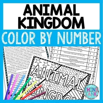 Animal Kingdom Color by Number, Reading Passage and Text Marking