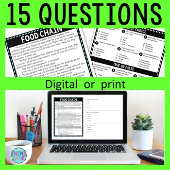 Food Chain DIGITAL Reading Passage & Questions Self Grading - Image 2