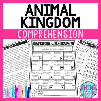 Animal Kingdom Comprehension Challenge - Close Reading
