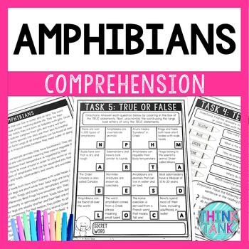 Amphibians Comprehension Challenge - Close Reading