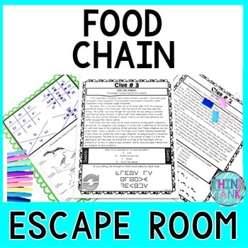 Food Chain ESCAPE ROOM Activity - Reading Comprehension - Ecosystems