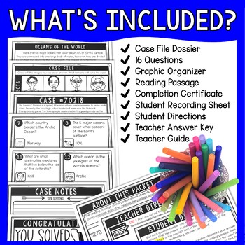 Oceans Text Marking Detective Mystery - Reading Passage - World Geography - Image 2