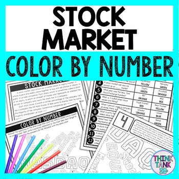 Stock Market Color by Number - Close Reading & Text Marking