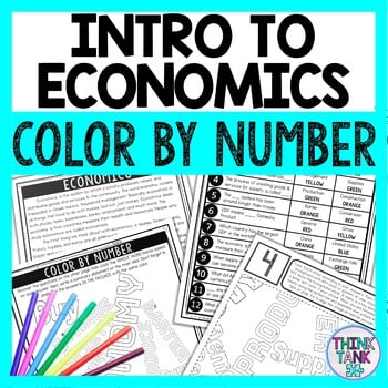 Economics Color by Number - Close Reading & Text Marking