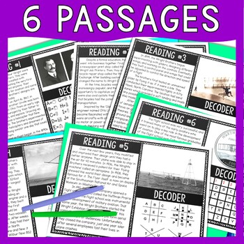 Wright Brothers Reading Comprehension and Puzzle Escape Room - Aviation - Image 2