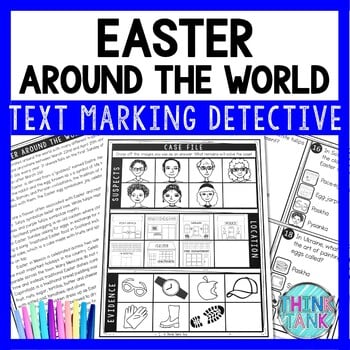 Easter Around the World Text Marking Detective Mystery - Reading Passage