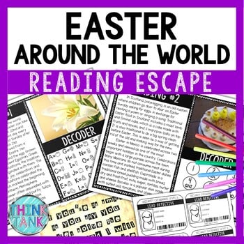 Easter Traditions Around the World Reading Comprehension and Puzzle Escape Room