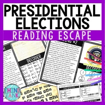 Presidential Elections Reading Comprehension and Puzzle Escape Room