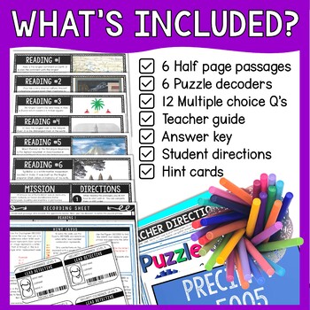 Asia Reading Comprehension and Puzzle Escape Room - World Geography - Image 3