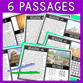 World Landmarks Reading Comprehension and Puzzle Escape Room - Geography - Image 2