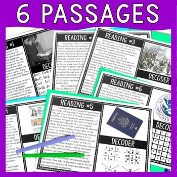 Citizenship and Naturalization Reading Comprehension and Puzzle Escape Room - Image 2