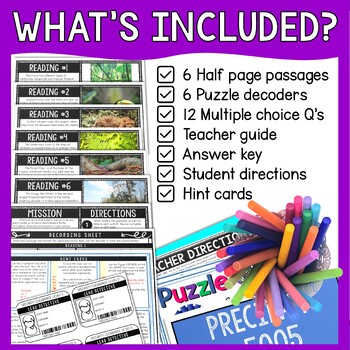 Tropical Rainforests Reading Comprehension and Puzzle Escape Room - Image 3