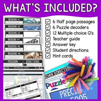 Dinosaurs Reading Comprehension and Puzzle Escape Room - Image 3