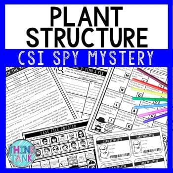 Plant Structure Reading Comprehension CSI Spy Mystery - Close Reading - Parts