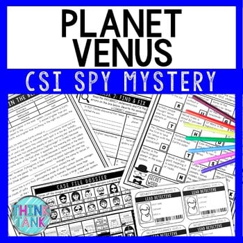 Planet Venus Reading Comprehension CSI Spy Mystery - Close Reading- Solar System
