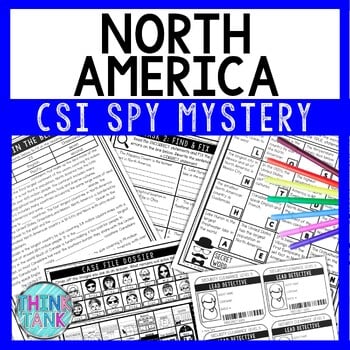 North America Reading Comprehension CSI Spy Mystery - World Geography