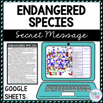 Endangered Species Secret Message Activity for Google Sheets™