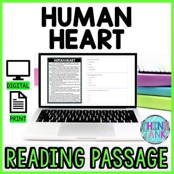 Human Heart DIGITAL Reading Passage & Questions Self Grading