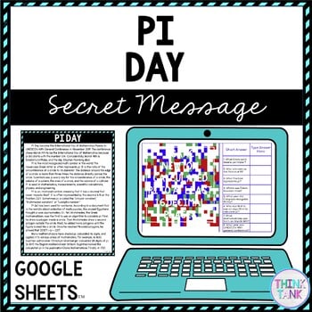 Pi Day Secret Message Activity for Google Sheets™ - March 14th