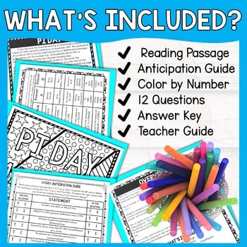 Pi Day Color by Number, Reading Passage and Text Marking - March 14th - Image 2