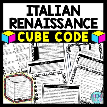 Italian Renaissance Cube Stations - Reading Comprehension Activity - Art History