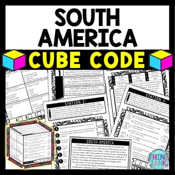 South America Cube Stations - Reading Comprehension Activity - World Geography