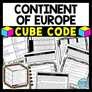 Europe Cube Stations - Reading Comprehension Activity - World Geography