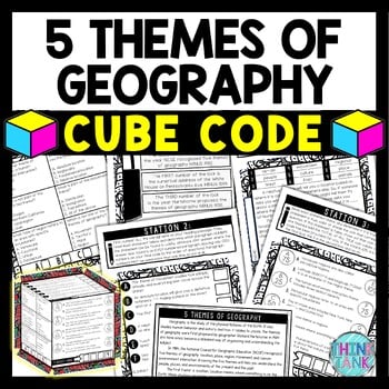 5 Themes of Geography Cube Stations - Reading Comprehension Activity