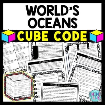 Oceans Cube Stations - Reading Comprehension Activity - World Geography