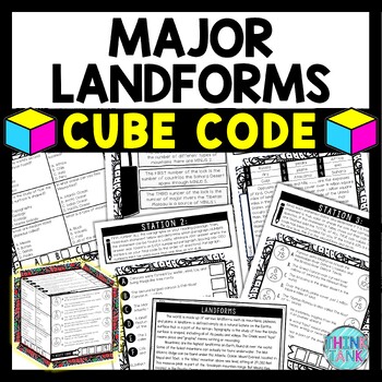 Landforms Cube Stations - Reading Comprehension Activity