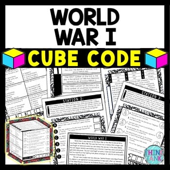 World War I Cube Stations - Reading Comprehension Activity