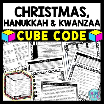 Christmas, Hanukkah, Kwanzaa Cube Stations - Reading Comprehension Activity