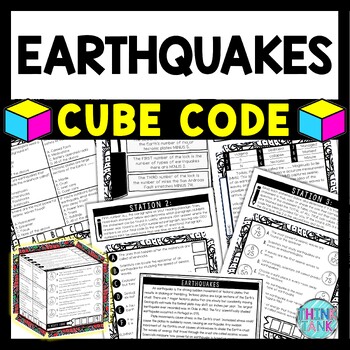 Earthquakes Cube Stations - Reading Comprehension Activity - Natural Disasters