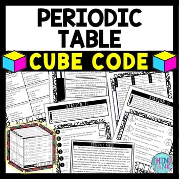Periodic Table Cube Stations - Reading Comprehension Activity - Chemistry