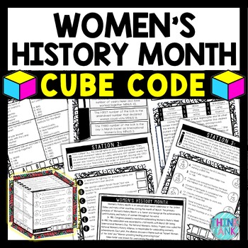 Women's History Month Cube Stations - Reading Comprehension Activity - March